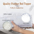 WhatsBedding 5" Duck Feather Bed Mattress Topper King (78x80 in) Grid - Like New