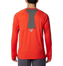 COLUMBIA MEN'S TERMINAL TACKLE VENT LONG SLEEVE BRIGHT-POPPY/CITY-GRAY-M - Brand New