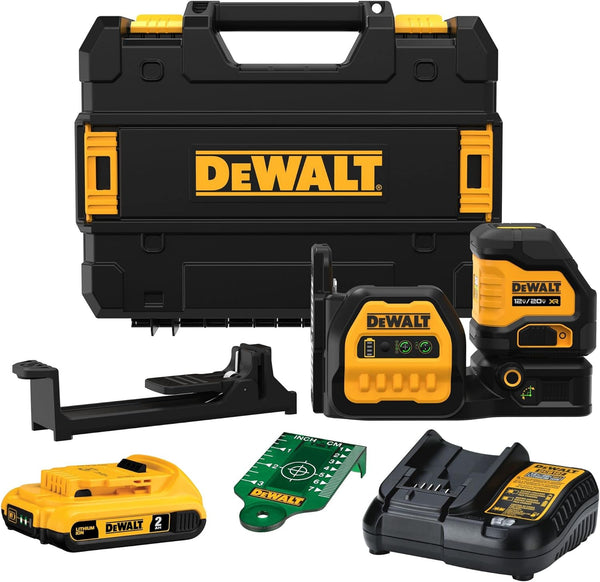 DEWALT 20V/12V MAX Laser Level Kit, Green Cross Line Laser DCLE34020G - Like New