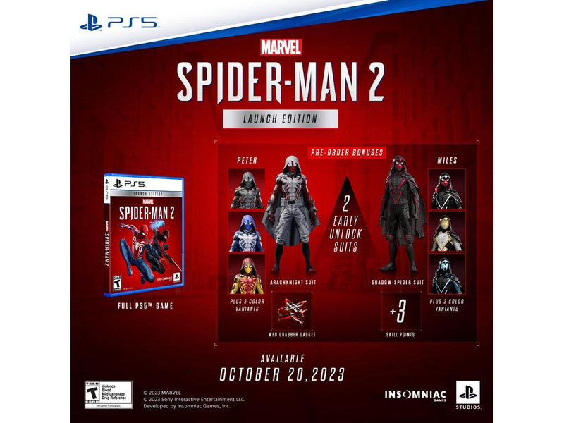 MARVEL’S SPIDER-MAN 2 – PS5 Launch Edition