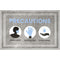 39845288102400036 APACHE MILLS FASHIONABLE DELUXE "PRECAUTIONS" MAT- GRAY - Brand New