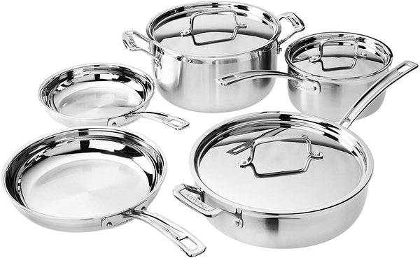 Cuisinart WMCS-8S2 Multiclad Pro Cookware Set (8-Piece) - Stainless Steel Like New