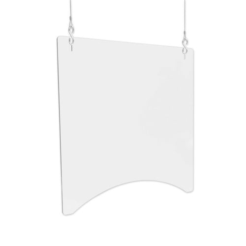 DEFLECTO HANGING BARRIER, 23.75" X 23.75", ACRYLIC, CLEAR, 2/CARTON (PBCHA2424) - Brand New