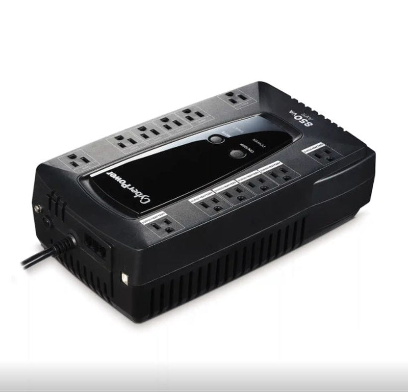 CYBERPOWER LE850G NEW BATTERY BACKUP 850VA/460W WITH SURGE PROTECTION UPS, BLACK - Like New