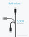 ANKER USB C TO USB C TYPE C 60W FAST CHARGING CABLE 6FT 2PACK B8753 - BLACK - Like New