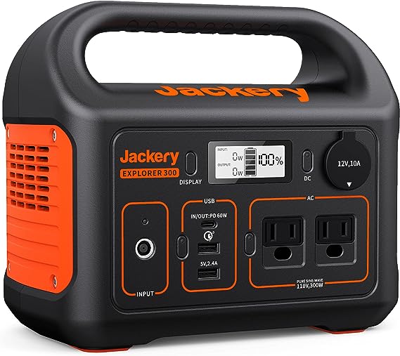 Jackery Portable Power Station Explorer 300 293Wh Backup 110V/300W - BLACK Like New