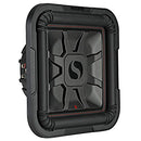 KICKER 46L7T122 L7T L7-THIN 12 Subwoofer Dual 2-OHM 600 WATT - BLACK/RED - Like New