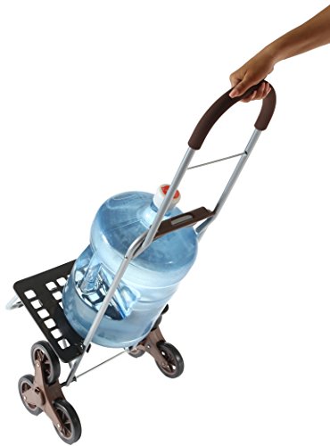 DBEST PRODUCTS STAIR CLIMBER BIGGER TROLLEY DOLLY MM HANDTRUCK GARDEN - BROWN - Like New