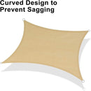 SUNNY GUARD 16'X20' SUN SHADE SAIL RECTANGLE SAND UV BLOCK CANOPY - SAND - Brand New