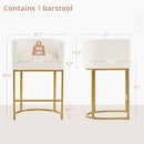 LUE BONA COUNTER HEIGHT BAR STOOL 27" H MODERN BAR BARREL BACKREST 1PC - GOLD - Like New