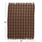 Creative Co-Op Recycled Cotton Blend Throw Blanket with Fringe, Brown Plaid - Like New