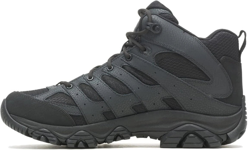 MERRELL MEN'S MOAB 3 MID WATERPROOF TACTICAL BOOTSE - SIZE: MEN 9.5W - BLACK - Like New