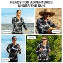 KANU Surf Women's UPF 50+ Long Sleeve Active Swim Tee & Workout Top M Black - Brand New