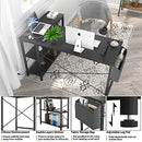 Homieasy Small L Shaped Computer Desk 47 Inch Corner - Black - Like New