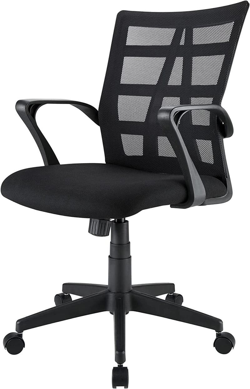 Realspace Jaxby Mesh Fabric Mid-Back Task Chair 6785666 Black Like New