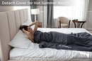 B07CVJDP7Z New Weighted Blanket 15 lbs 60"x80" Heavy Blanket 2 Piece Set - Green - Brand New