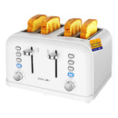 RAMJOY TOASTER 4 SLICE DUAL INDEPENDENT CONTROLS EXTRA WIDE SLOT - WHITE - Like New
