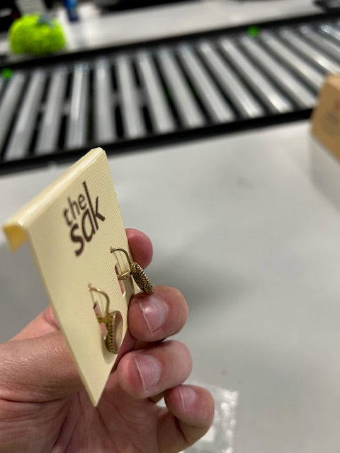 THE SAK GOLD METAL SCOOP DROP EARRINGS GOLD 715 - GOLD - Brand New