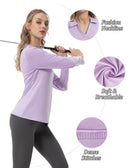 FK3140LST FKEEP WOMEN'S Tennis Golf Shirt Long Sleeved Lavender M - Brand New