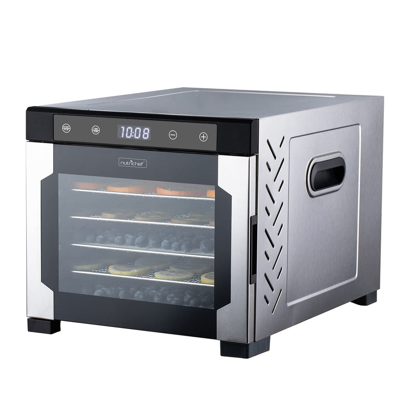 NUTRICHEF ELECTRIC COUNTERTOP FOOD DEHYDRATOR MACHINE - NCDH6S.5 - BLACK - Like New