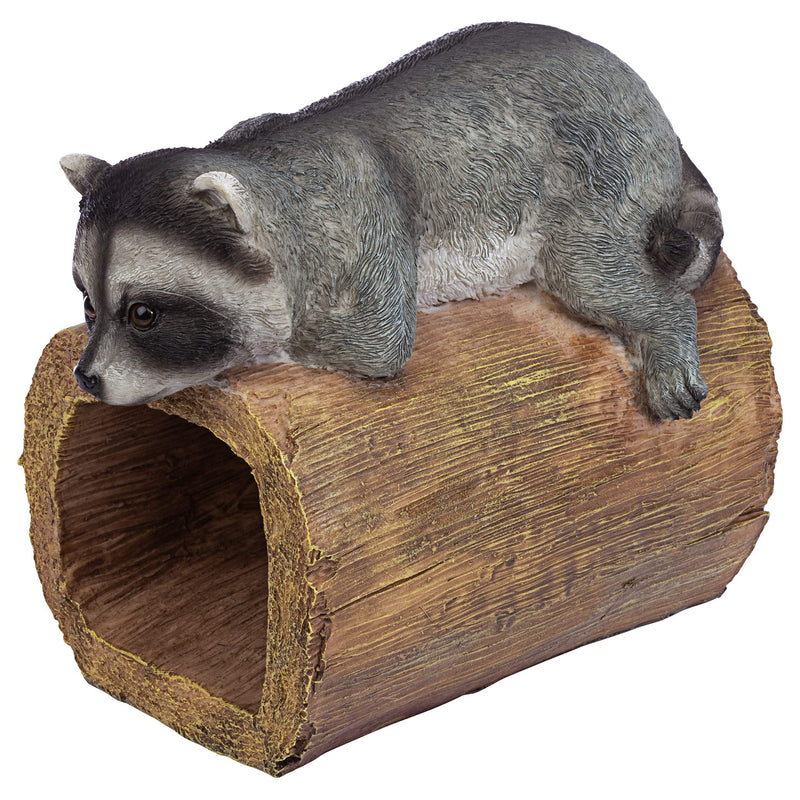 DESIGN TOSCANO RAIDER THE RACCOON GUTTER GUARDIAN QM13071 - GRAY AND BROWN - Like New