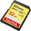 SanDisk 32GB EXTREME PLUS SDHC UHS-I CARD - BLACK SDSDXSF-032G-AC1IN New