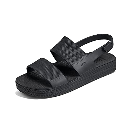 REEF Women's Water Vista Higher Platform Sandal - Size 8 (W6) - Black - Like New