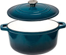Lexi Home 6 Qt. Enameled Cast Iron Dutch Oven Pot LB5442 - Blue Shadow - Like New