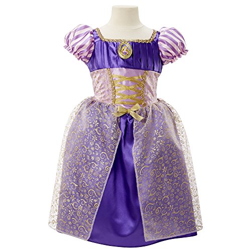 DISNEY PRINCESS RAPUNZEL SING & SHIMMER MUSICAL DRESS COSTUME ONE SIZE - PURPLE - Like New