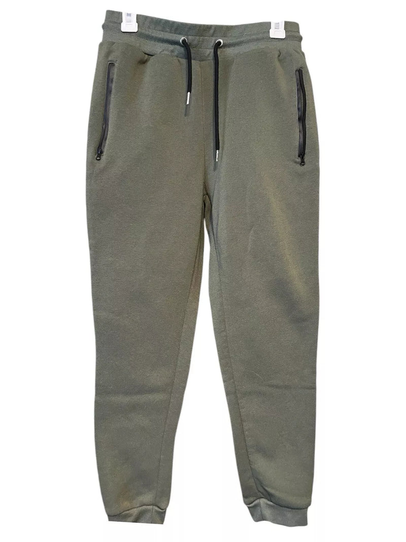 PURE CHAMP MEN’S JOGGERS ZIPPER POCKETS DRAWSTRING - SIZE: MEN L - GREEN - Brand New