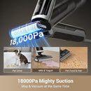 DREAME H14 CORDLESS VACUUM MOP, 180° LIE-FLAT WET DRY CLEANER - BLACK/GRAY - Like New
