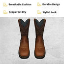 WOLF Premium Western Work Boot Water Resiliant Cowhide Mexican Leather Size 10.5 - Like New