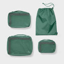 OPEN STORY 4 PC PACKING CUBE SET - GREEN - Brand New