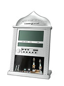 AZAN CLOCK FOR USA MODEL 4004, SILVER - Brand New