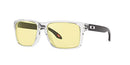 MD-0009102 OAKLEY MENS OO9102 HOLBROOK SQUARE SUNGLASSES, SIZE 57 - CLEAR/YELLOW - Like New