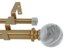 Meriville 1-Inch Diameter Double Window Treatment Curtain Rod B07CR8CD2K - Gold - Brand New
