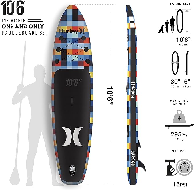 Hurley PhantomTour 10' 6" Stand Up Paddle Board Hikeable AHUR-057 - PARADISE Like New