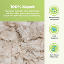 Bean Products Kapok 20" x 30" Queen Pillow - Organic Cotton Fabric - Brand New