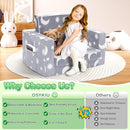 OSYKIU 2-in-1 Kids Couch , Toddler Sofa Fold Out , Comfy Glowing in The Dark - Brand New