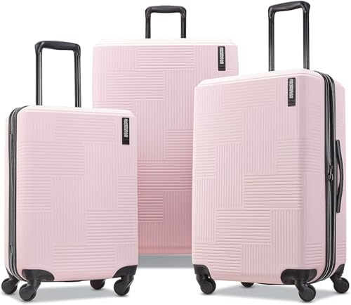 AMERICAN TOURISTER STRATUM XLT EXPANDABLE HARDSIDE LUGGAGE, 3-PIECE, PINK BLUSH - Like New