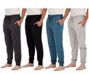 REAL ESSENTIALS MENS 4-PACK COTTON LOUNGE JOGGER SET MULTI COLOR SIZE: L - SET 3 - Like New