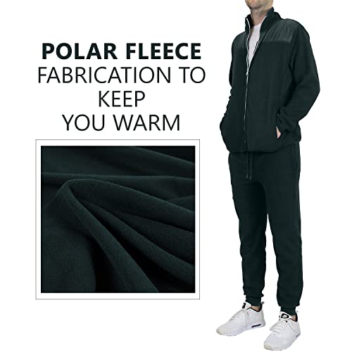 GALAXY BY HARVIC MEN'S SWEATER JOGGER POLAR FLEECE SET 3XL - CHARCOAL HEATHER - Brand New