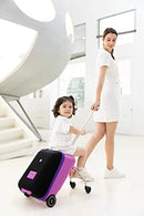 Micro Kickboard Eazy Foldable Rideable Swiss-Designed Luggage Case - Violet Pink - Like New
