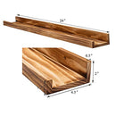 AZSKY 48" Long Wood Photo Picture Ledge Shelf Rustic 2 Pack B085L8LDMG - Brown - Brand New