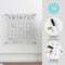 Martha Stewart Grayson Acrylic Dry Erase Wall Calendar 14" Square - Like New