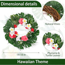 January Summer Wreath for Front Door with Lights 20 Inch Hawaii Flower Wreath - Like New