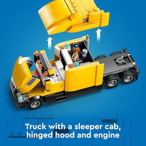 LEGO CITY YELLOW DELIVERY TRUCK TOY COMES WITH A SEMITRUCK MODEL, 60440 - Brand New