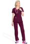 Infinity Cherokee Round Neck Nurse Scrub Tops 3 Pockets 2624A - Size S - Wine - Brand New