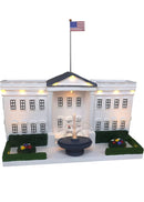 TOP TREASURES NEW TOP TREASURES CHRISTMAS VILLAGE - WHITE HOUSE PRE LIT - WHITE - Like New