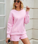 FKEEP WOMEN 2 PIECE OUTFITS SWEATSUIT OVERSIZED FALL CLOTHES - SIZE XL - PINK - Like New